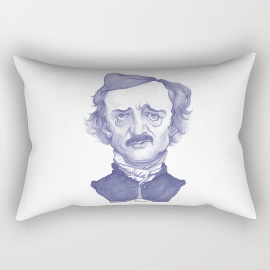 Edgar Allan Poe illustration Rectangular Pillow