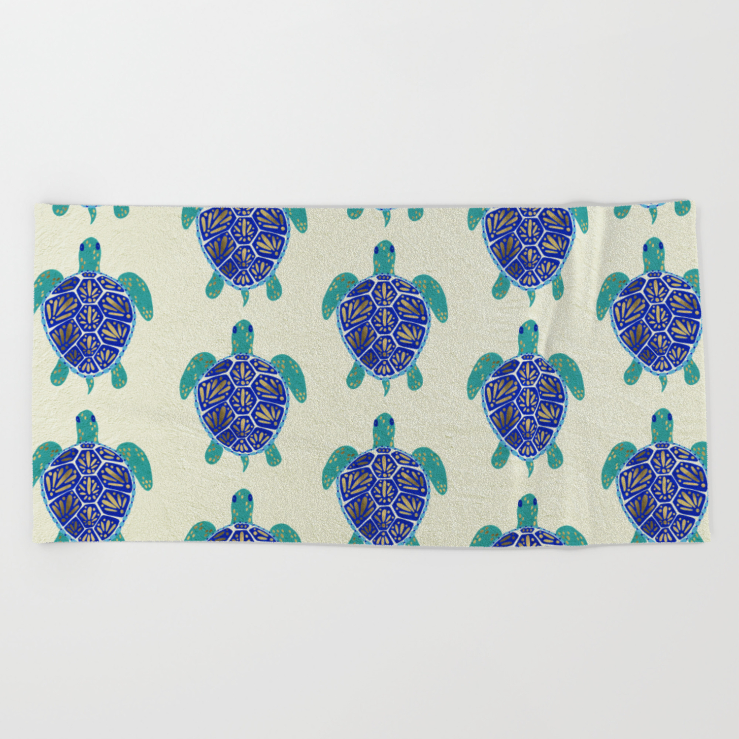 Sea Turtle Beach Towel By Catcoq Society6