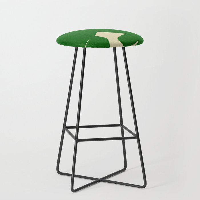 Leftover cut out in green Bar Stool