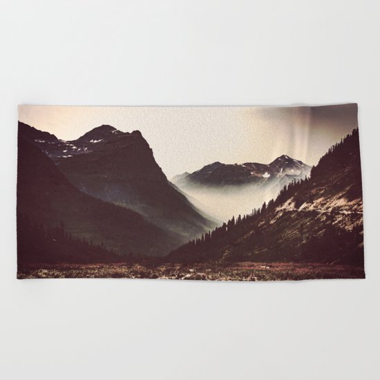 Montana Mountain Pass Beach Towel