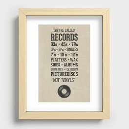 They're Called Records Recessed Framed Print