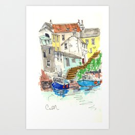 Stairway to the Boats Art Print