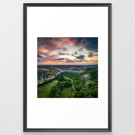 Skies Over The Razorback Greenway Trail - North Bentonville Arkansas Framed Art Print