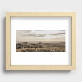 Scenic Landscape Panoramic in Davis Mountains Recessed Framed Print