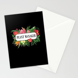 Plant Manager Garden Gardeners Stationery Card