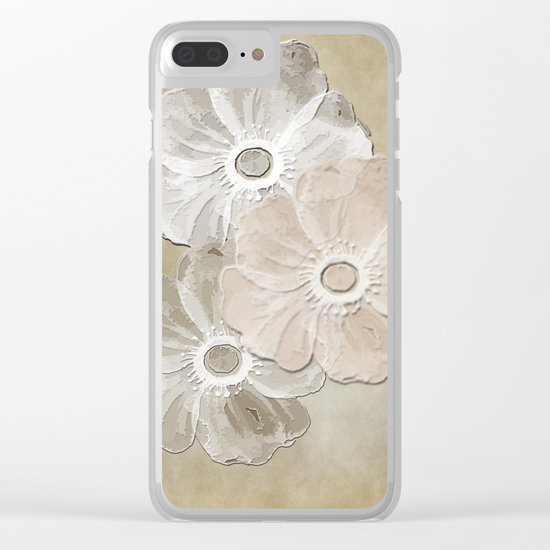 Floral Pattern Clear iPhone Case