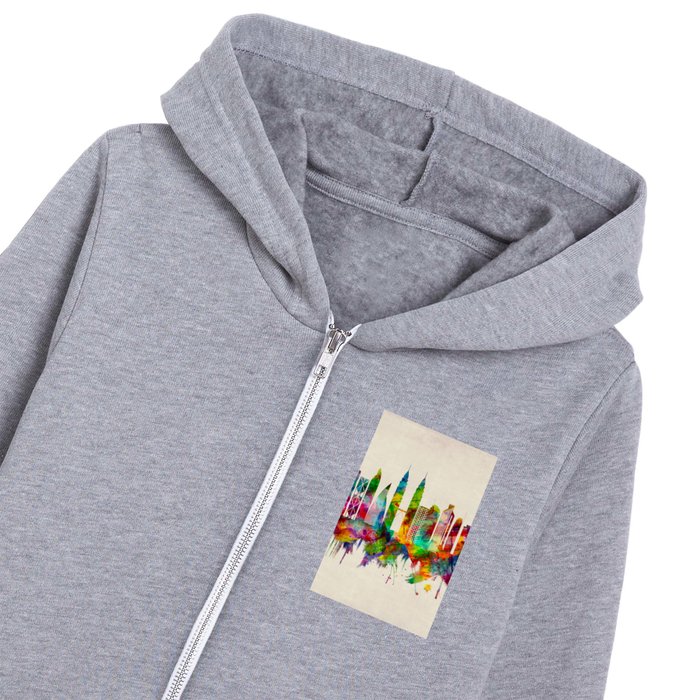 Kuala Lumpur Malaysia Skyline Kids Zip Hoodie by NextWay Art