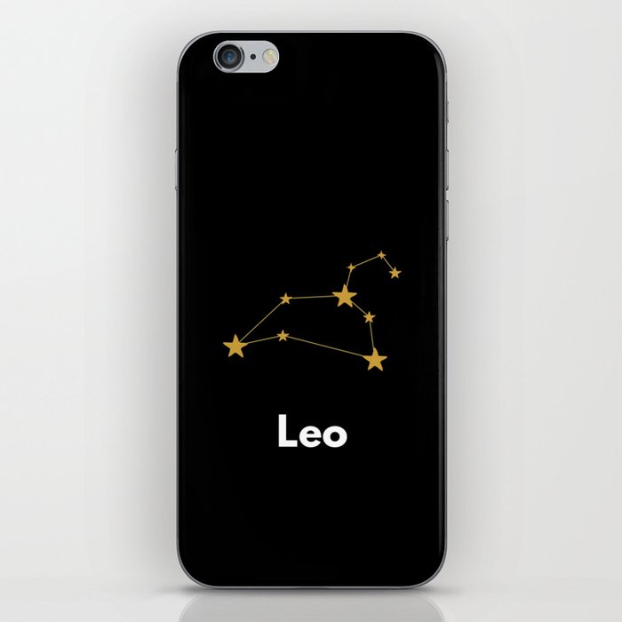 Leo, Leo Zodiac, Black iPhone Skin
