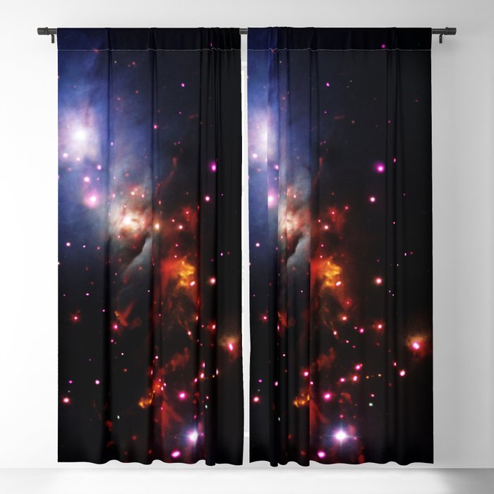 Cosmic Stellar Sparklers Space Galaxy Blackout Curtain