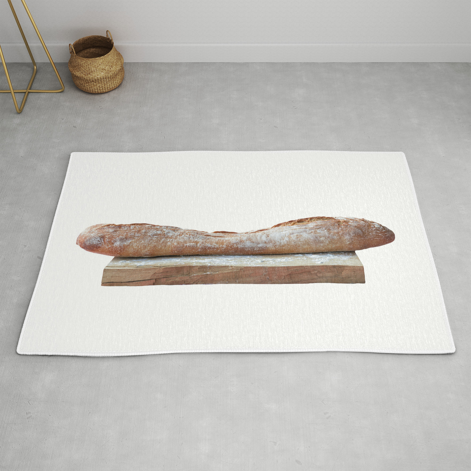 Baguette Stuffed With Cheese Salad Baked Ham Rug By Sergiopazzano Society6