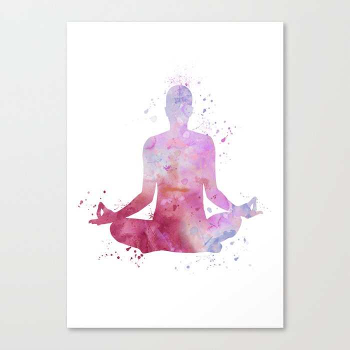 Yoga - Lotus pose  Canvas Print