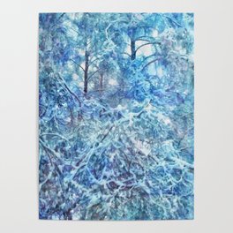 Snowy forest Poster
