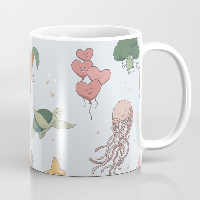 Affirmation Characters Pattern - Colour Coffee Mug