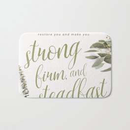 1 Peter 5:10 Bath Mat | Bibleverse, Bible, Strong, Green, Typography, Other, Graphicdesign 