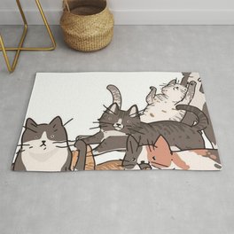 Cats Doodle Area & Throw Rug