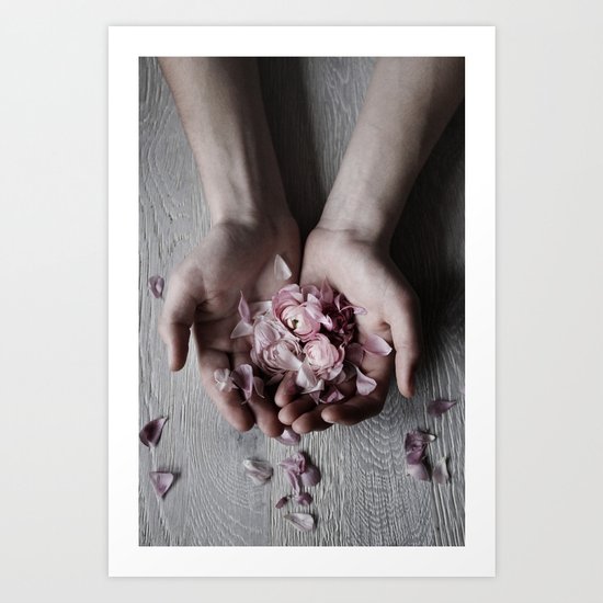 The wild flowers grows here Art Print