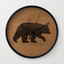 Black Bear Silhouette Wall Clock