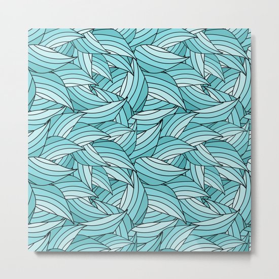 ISLAND PARADISE LEAVES B (abstract flowers nature) Metal Print