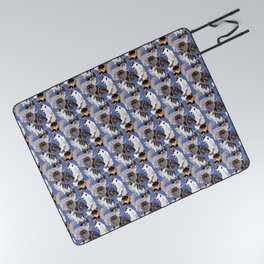 Cats a lot the Cat Clan electric blue Picnic Blanket