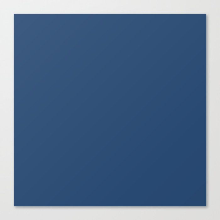 SET SAIL navy blue solid color modern abstract pattern  Canvas Print