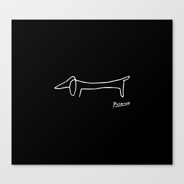 Pablo Picasso Dog (Lump) Artwork Shirt, Sketch Reproduction Canvas Print