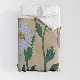 Botanical Daisies Duvet Cover