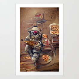 Cosmic Pizza Art Print