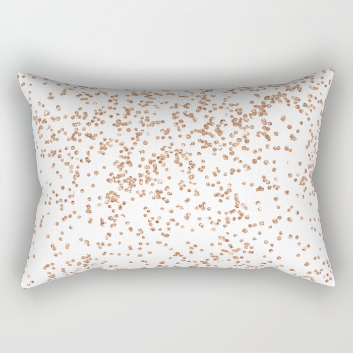Rose Gold Glitter Confetti On Transparent Background Rectangular Pillow By Peggieprints Society6