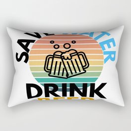 Save Water Drink Beer Drinking Humor Rectangular Pillow