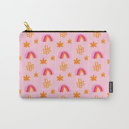 Rainbows and Daisies - Pink and Yellow Palette Carry-All Pouch