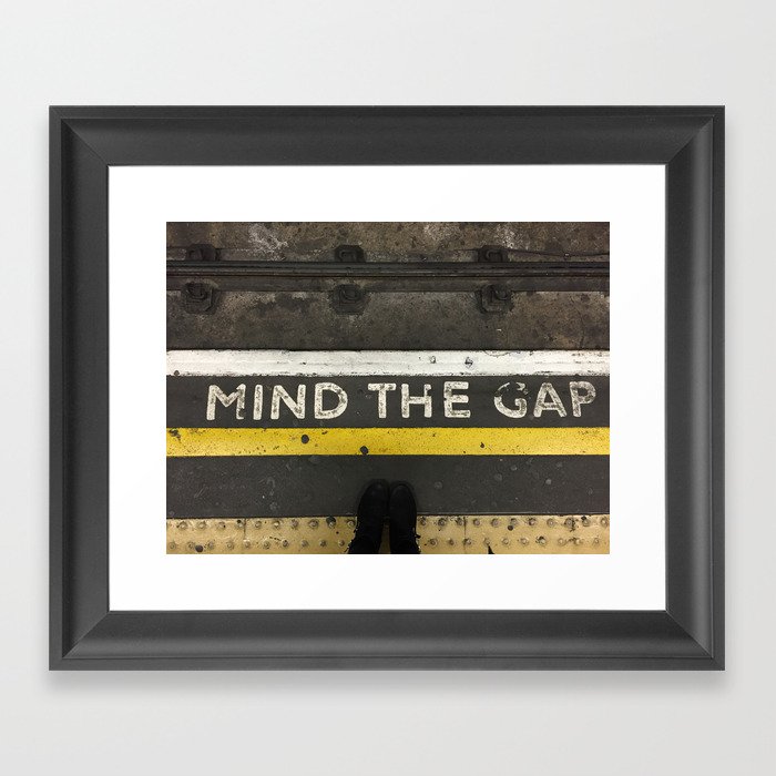 Mind the Gap Framed Art Print