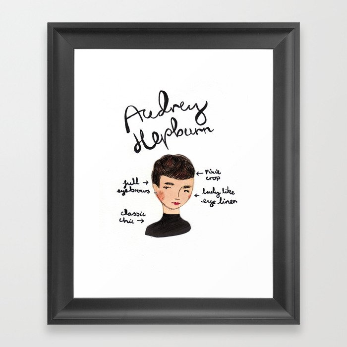 Style Icon Audrey Hepburn Framed Art Print