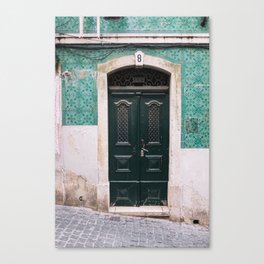 Old door in Lisbon Canvas Print