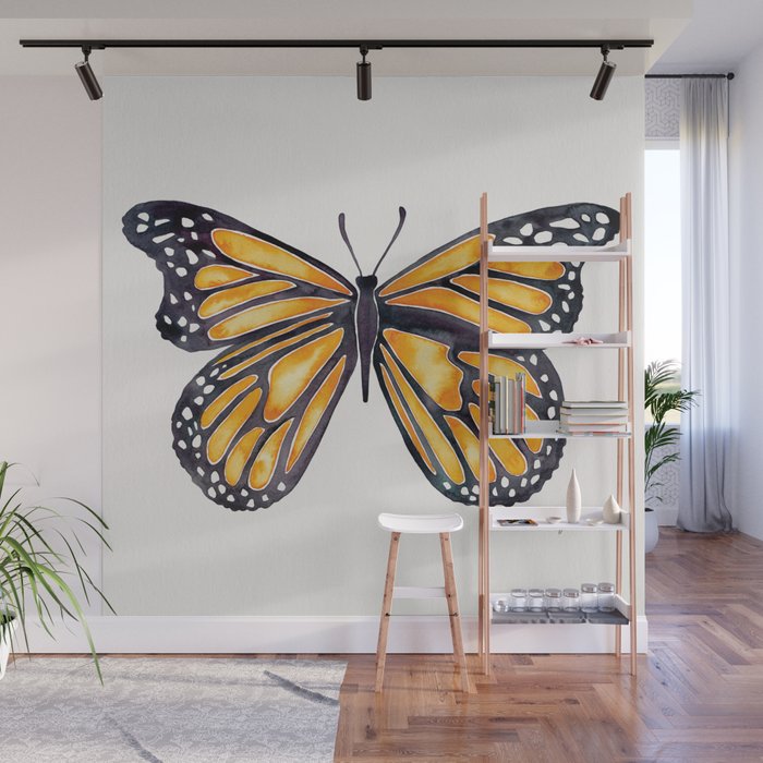 Monarch Butterfly Wall Mural by catcoq | Society6