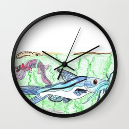 Mexican Blue Catfish Wall Clock