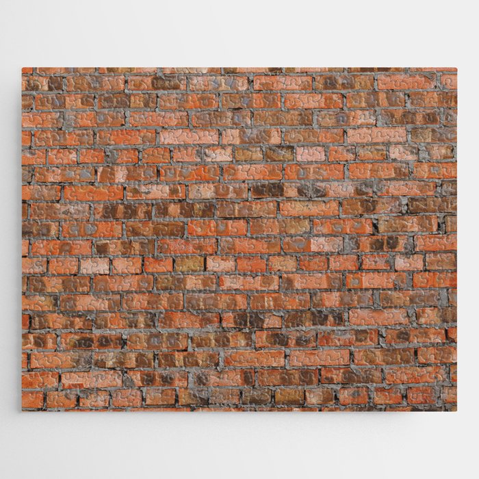 Texture of an old brick wall closeup Jigsaw Puzzle
