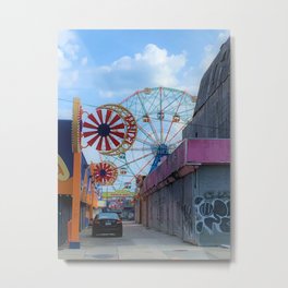 Wonder Wheel Metal Print | Yoga, Photo, Coneyisland, Beach, Abandonedplaces, Nyclandmarks, Ferriswheel, Wallart, Wonderwheel, Iconic 