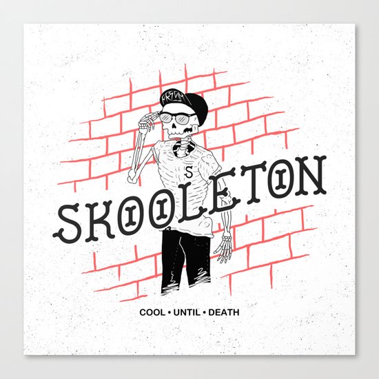 Skooleton Canvas Print