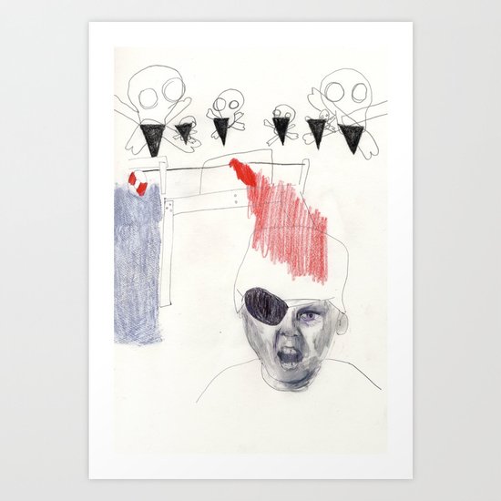 Pirate boy Art Print