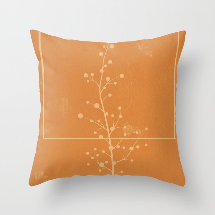 Growing orange Throw Pillow