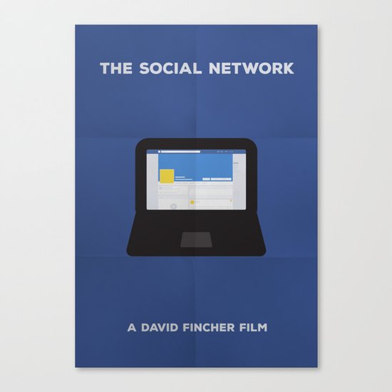 The Social Network Minimalist Canvas Print