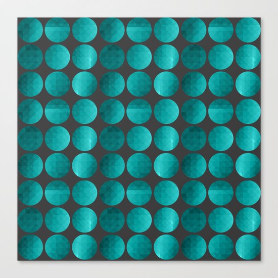 Emerald circles Canvas Print