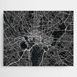 Washington DC City Map of the USA - Dark Jigsaw Puzzle
