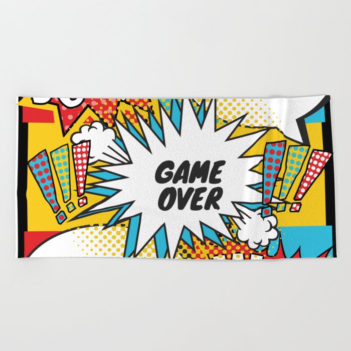 Game over wham Beach Towel