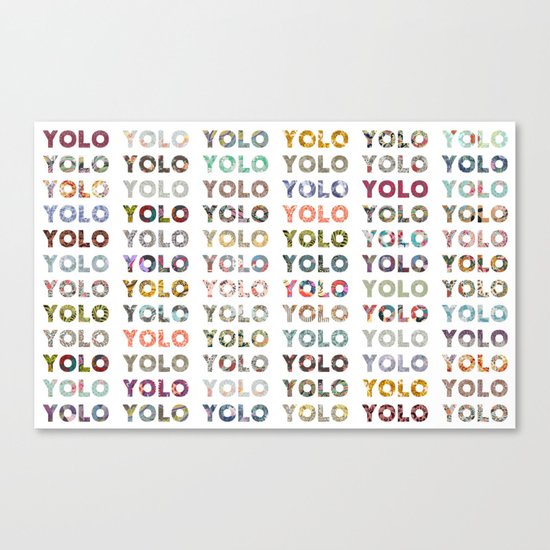 YOU ONLY LIVE ONCE Canvas Print