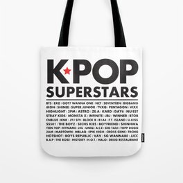 KPOP Superstars Original Boy Groups Merchandse Tote Bag