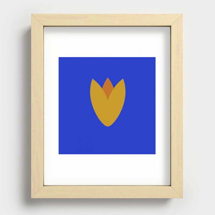 yellow tulip Recessed Framed Print