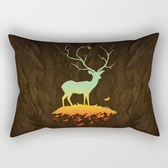 Fawn and Flora Rectangular Pillow