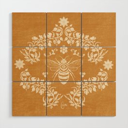 Queen Bee: Amber Wood Wall Art
