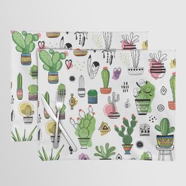 Hand drawn cacti pattern Placemat